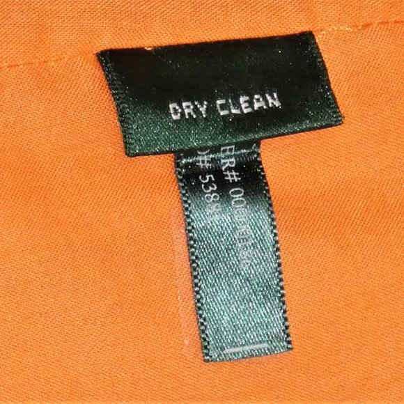 LAUREN Ralph Lauren Fit and Flare Orange Linen Skirt Size 4 - Picture 9 of 9